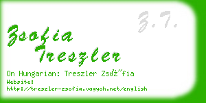 zsofia treszler business card